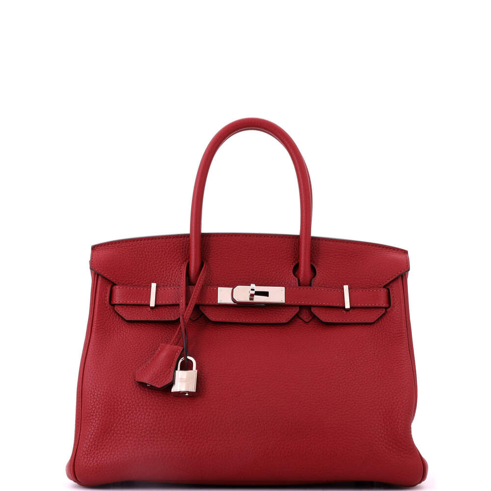 Hermes Birkin 30 Red Togo with Palladium Hardware